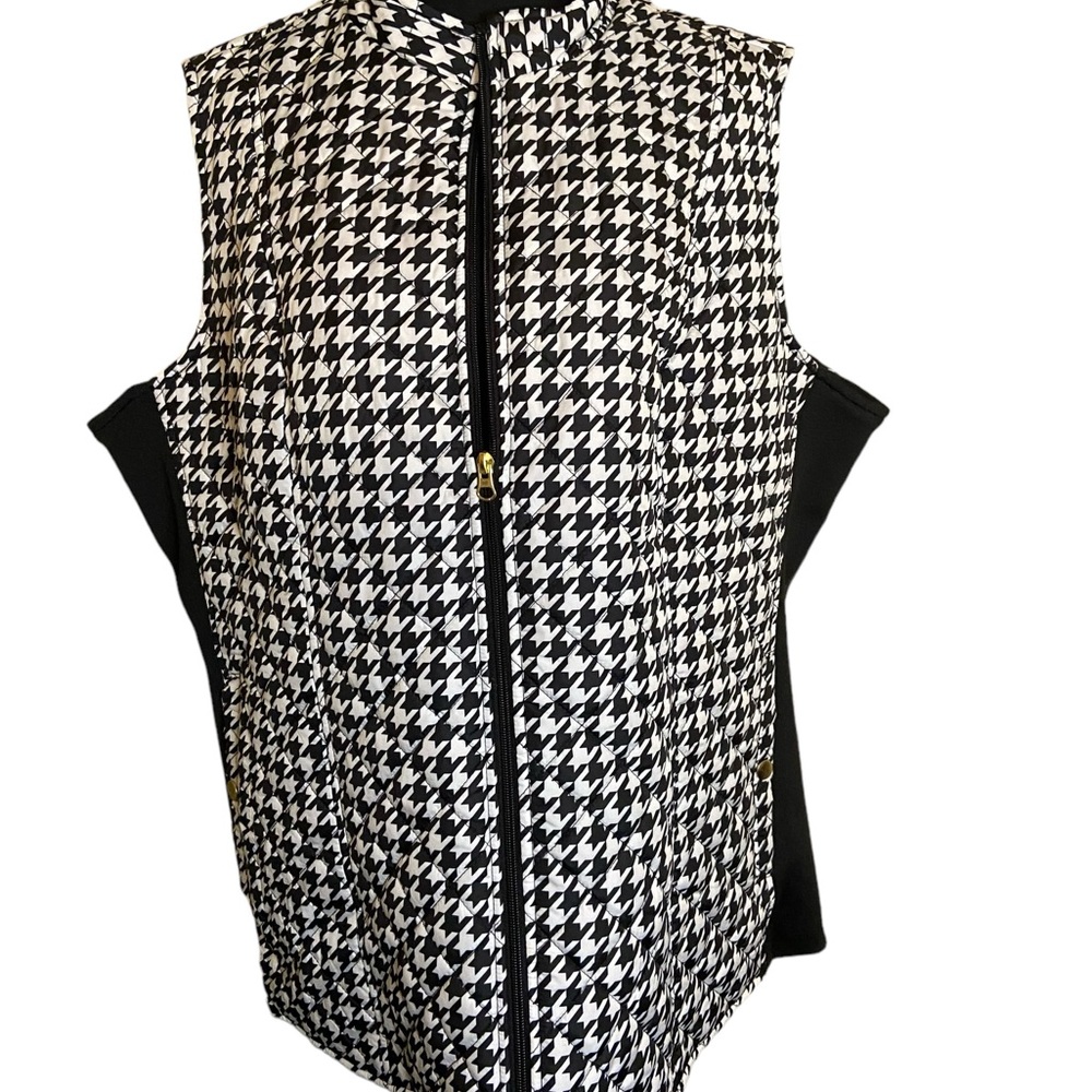 Kim Rogers Vest, plus size 2X, black and white
